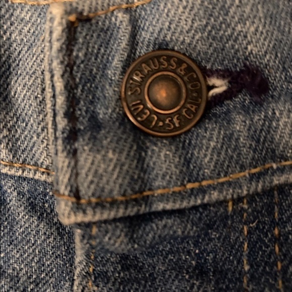 Levi’s 70’s Vintage Orange Tab Cutoff Denim Shorts 100% Cotton SF 207 - Picture 5 of 7